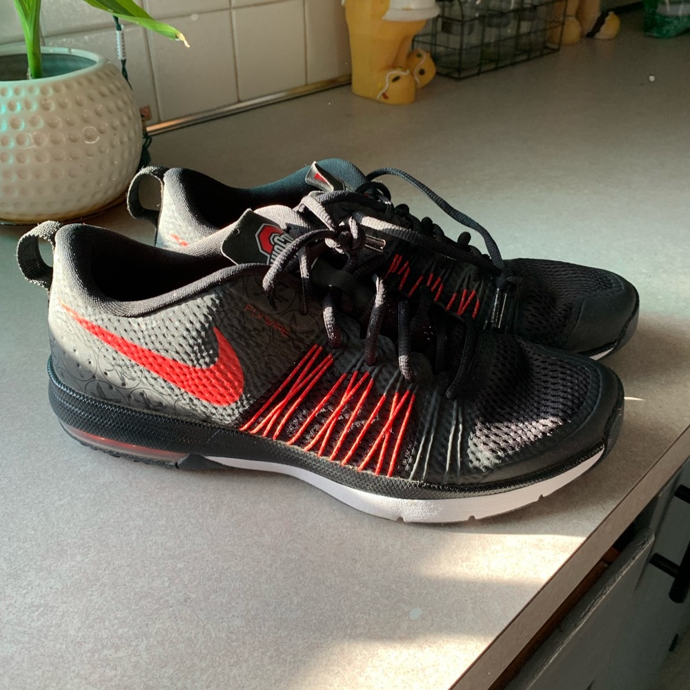 Men's Nike Air Max 1 Effort TR AMP Ohio State Black Red size 10